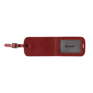 Jules Grained Leather Red Vine Address Holder