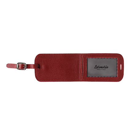 Jules Grained Leather Personalized Red Vine Address Holder