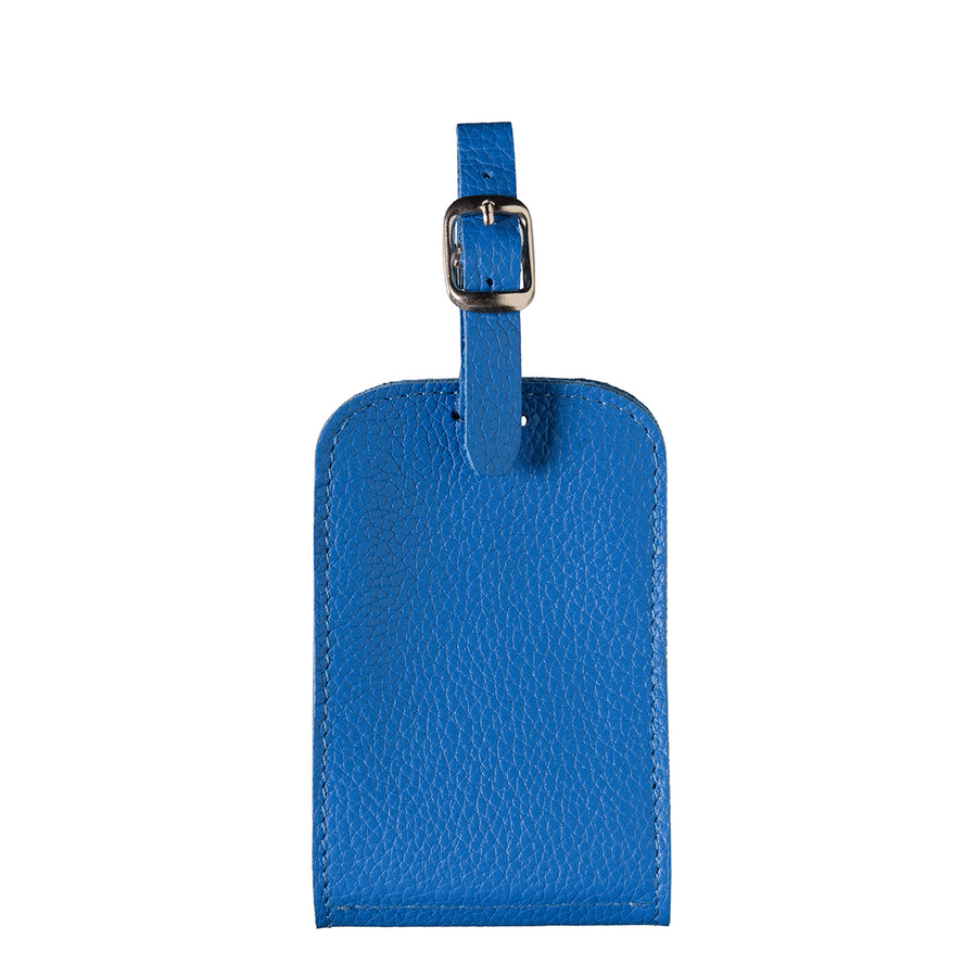 Jules Grained Leather Personalized Blue Sky Address Holder 