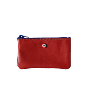 Emile Ruby Red Upcycled Cowhide Leather - Personalized