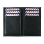René Cuir Grainé porte-cartes RFID Lune Bleue