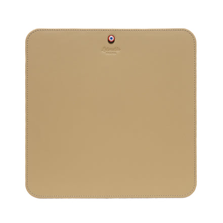 Alphonse Cuir lisse Tapis de souris Flocon Blanc