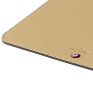Alphonse Cuir lisse Tapis de souris Flocon Blanc