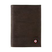 VICTOR Nubuck leather junior wallet Burnished Earth 