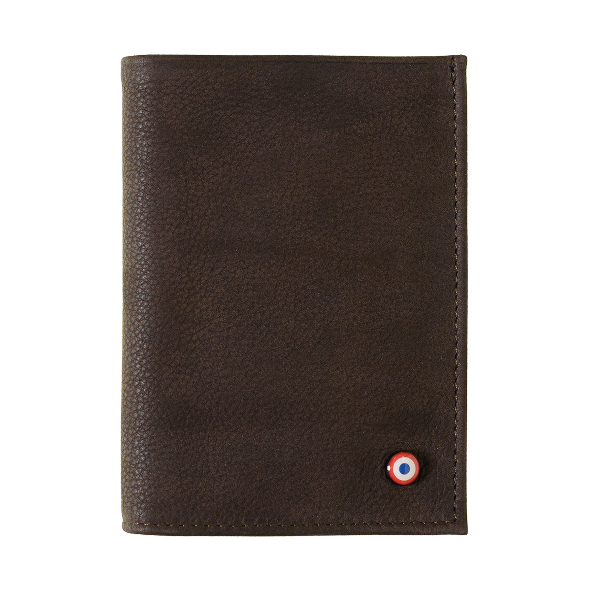 VICTOR Nubuck leather junior wallet Burnished Earth 