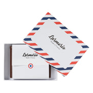 René Cuir Grainé porte-cartes RFID Terre Brunie Personnalisé