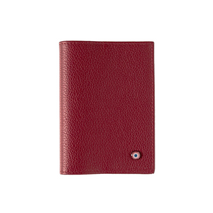 Louis Grained Leather Passport Holder Meadow Green