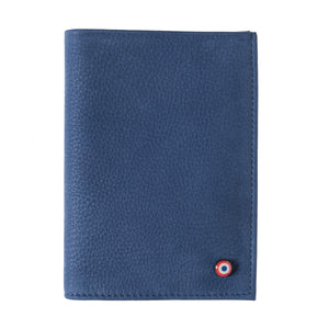 Albert Cuir Nubuck Grand portefeuille Mer Indigo