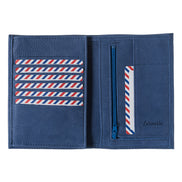 Albert Cuir Nubuck Grand portefeuille Mer Indigo personnalisé