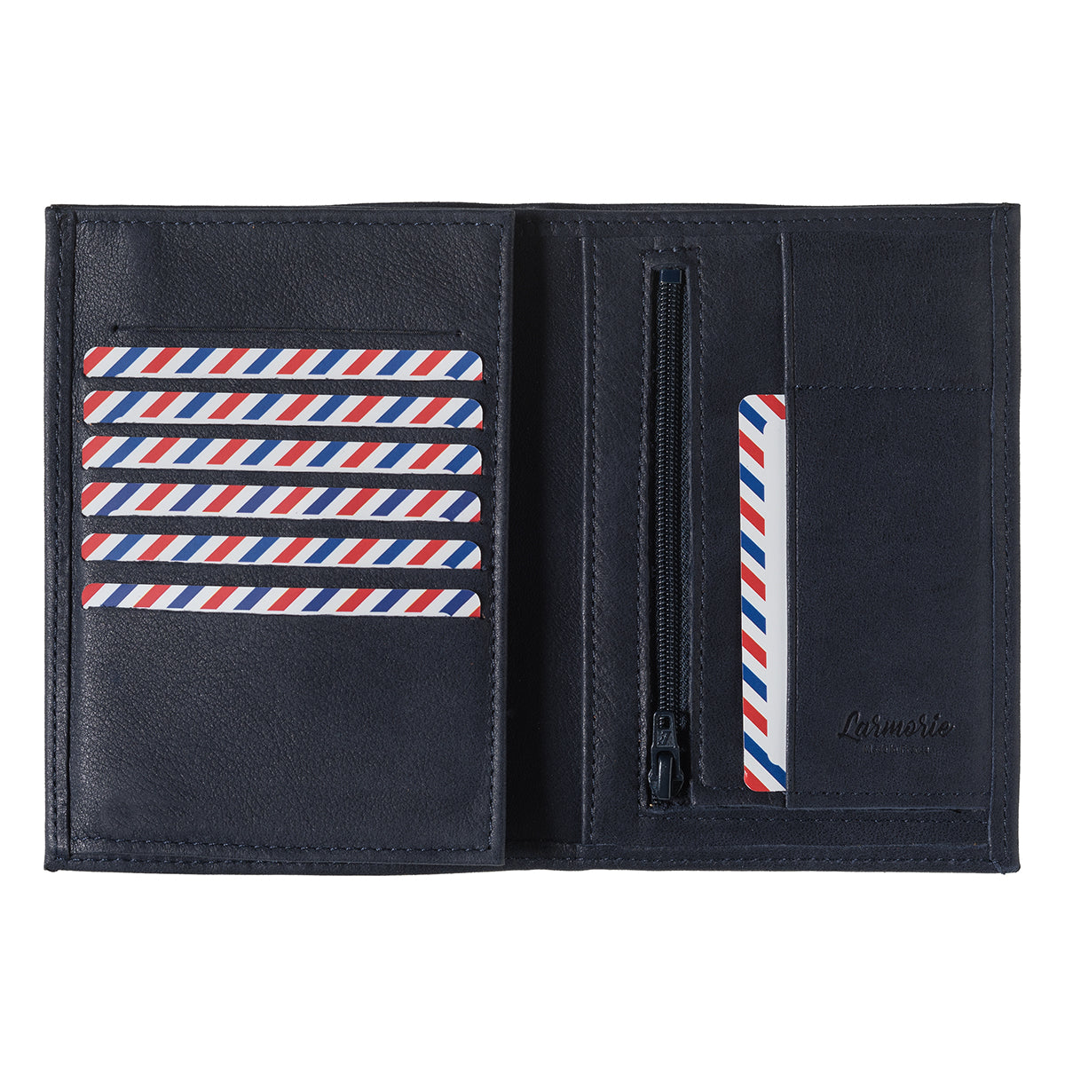Albert Nubuck Leather Large Personalized Blue Moon Wallet