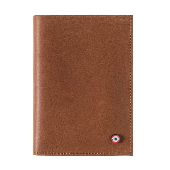 Albert Cuir Vintage Grand portefeuille Terre Brunie