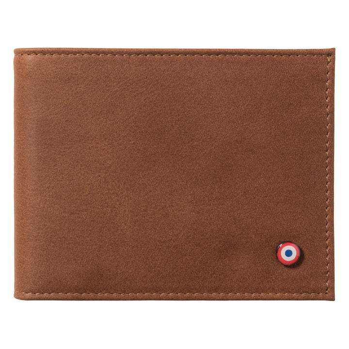  votre portefeuille italien simplifié homme, en cuir vintage marron. Avec 7 rangements pour cartes, rangement pour pièce de monnaie et billet. Egalement disponible en cuir de vachette, lisse, nubuck et grainé. L'Armorie, spécialisée dans l'accessoire pour homme, artisanal et 100% Made in France.