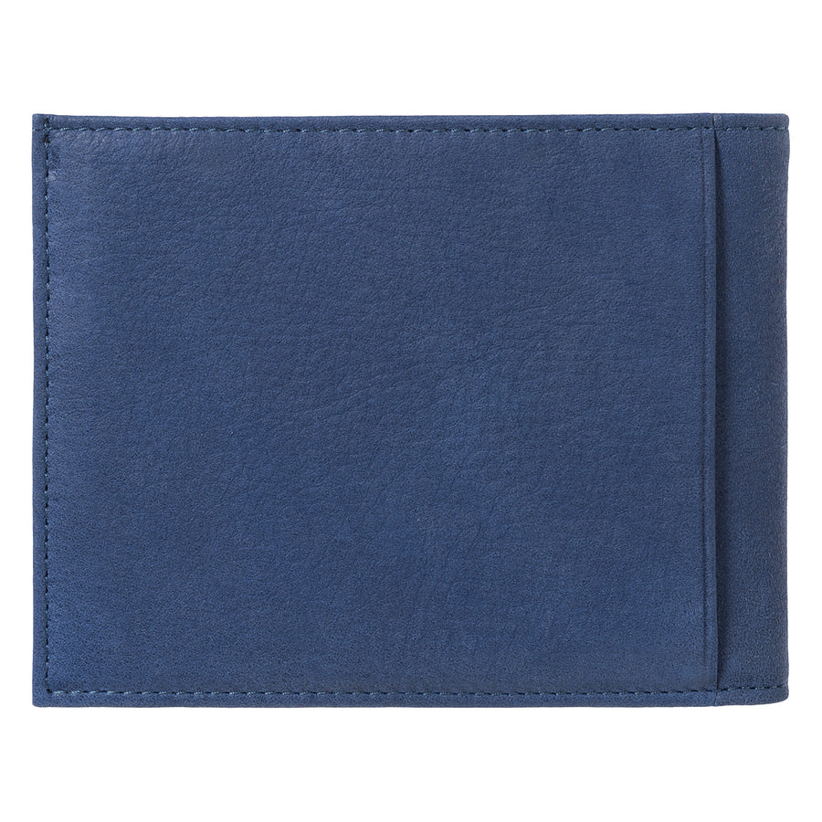 ARTHUR 2.0 Cuir nubuck Portefeuille Italien Mer Indigo