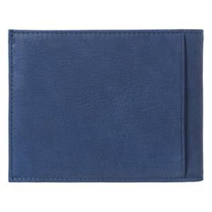 ARTHUR 2.0 Cuir Nubuck Portefeuille Italien Mer Indigo Personnalisé