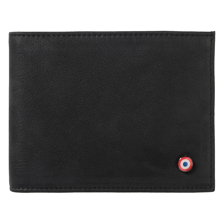 ARTHUR 2.0 Nubuck Leather Italian Wallet Black is black