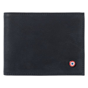 Arthur Fish Leather and Nubuck Leather Blue Moon Italian Wallet 