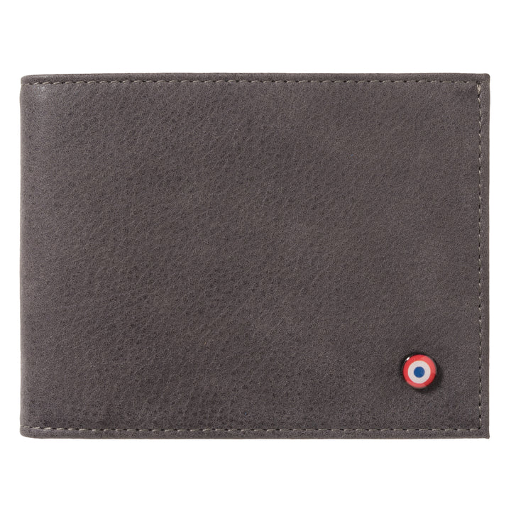 ARTHUR 2.0 Nubuck Leather Italian Wallet Cloud Gray Personalized