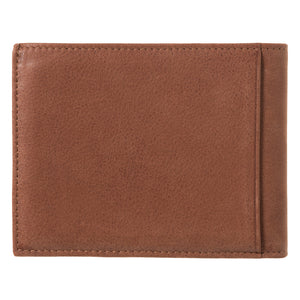 Arthur Fish Leather and Nubuck Leather Italian Wallet Burnished Earth 