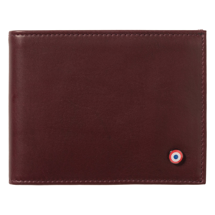 ARTHUR 2.0 Cuir lisse Portefeuille Italien Vigne Rouge