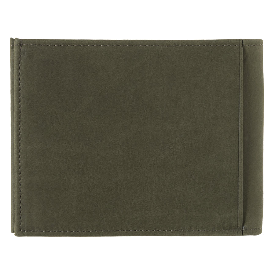 ARTHUR 2.0 Cuir vintage Portefeuille Italien Bois Vert