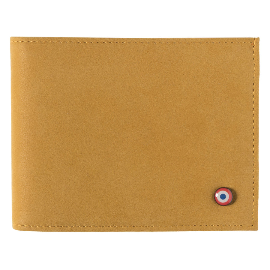 Arthur 2.0 Nubuck Leather Italian Wallet Sun Yellow