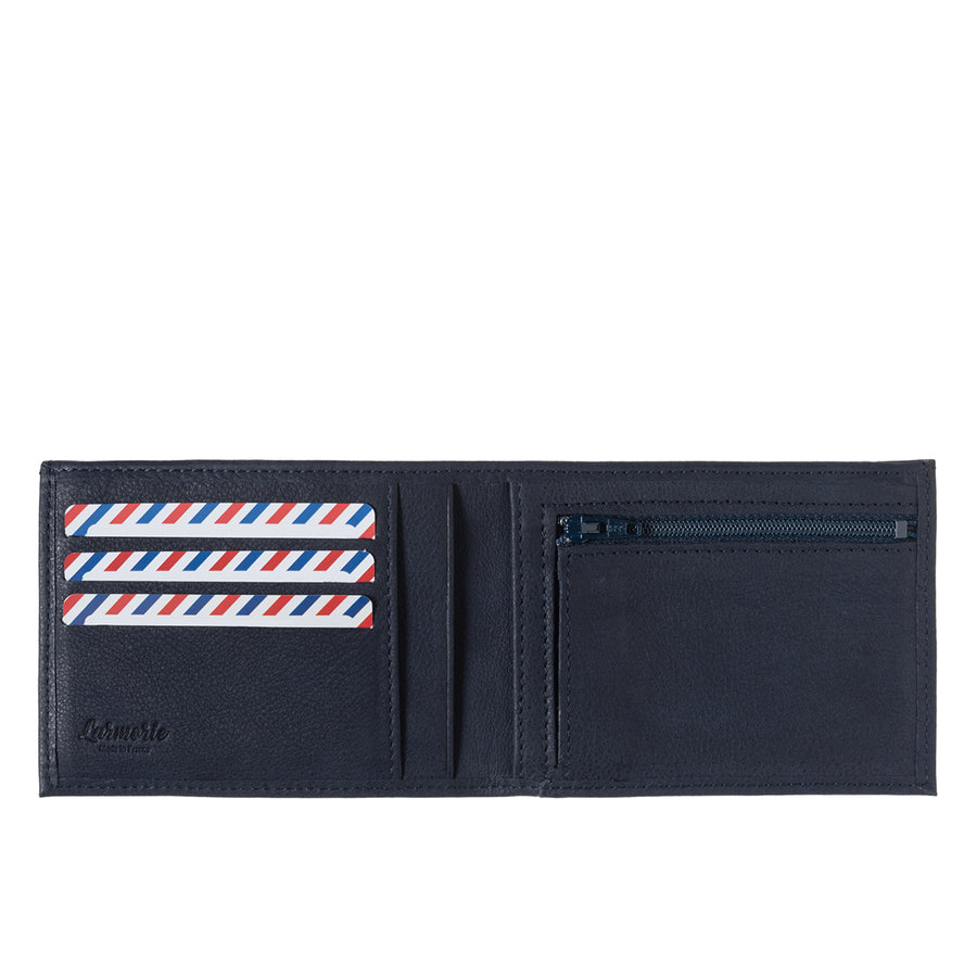 Arthur 2.0 Nubuck Leather Italian Wallet Blue Moon