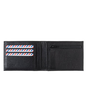 votre portefeuille italien simplifié homme, en cuir grainé noir. Avec 7 rangements pour cartes, rangement pour pièce de monnaie et billet. Egalement disponible en cuir de vachette, lisse, nubuck et vintage. L'Armorie, spécialisée dans l'accessoire pour homme, artisanal et 100% Made in France.