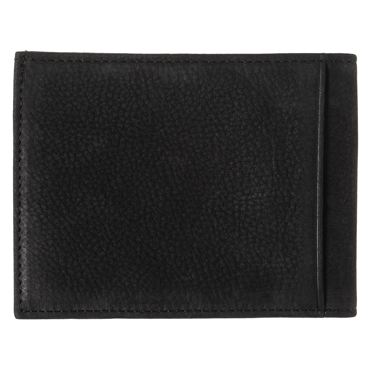 Arthur  Cuir de Poisson et Cuir Nubuck Portefeuille Italien Noir c'est Noir