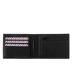 Arthur Fish Leather and Nubuck Leather Italian Wallet Black is Black 