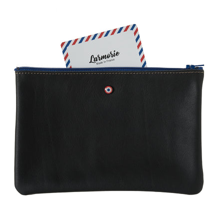 CAMILLE Cuir de vachette Upcyclé Noir c'est Noir