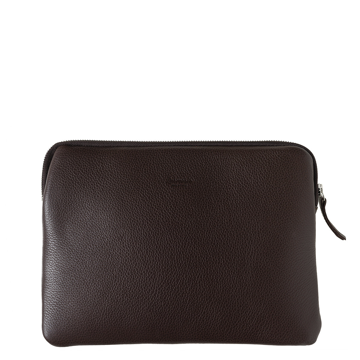 Guillaume Ipad pouch Grained Earth Burnished leather 