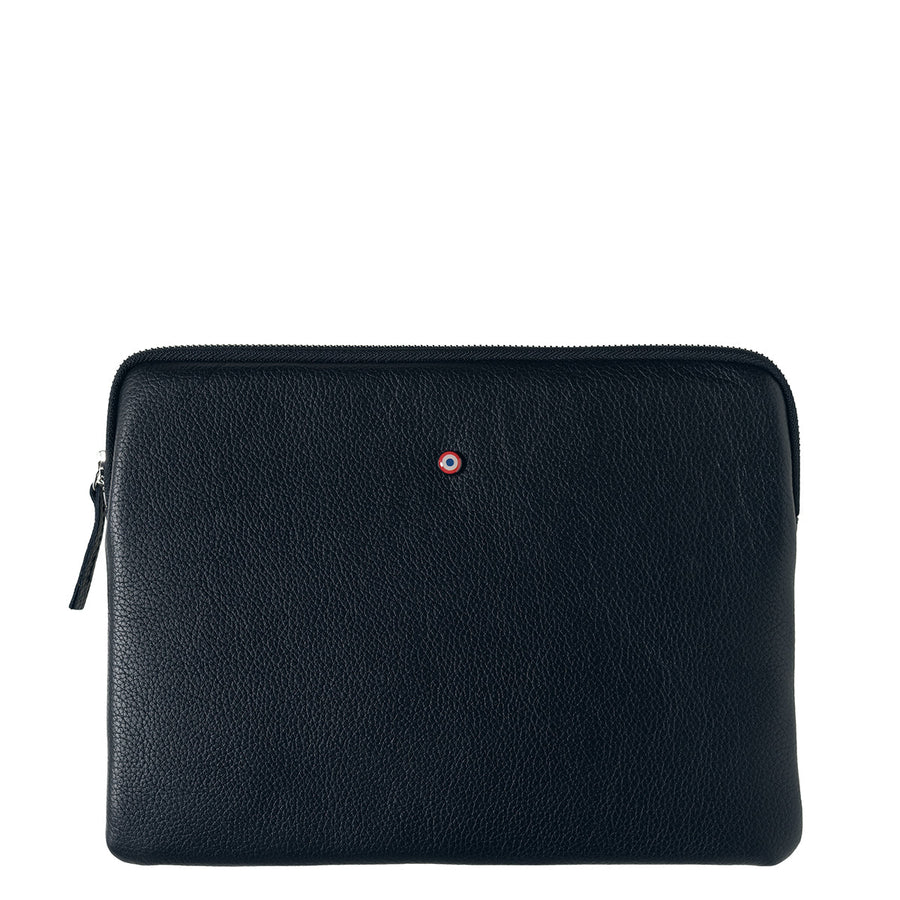 Pochette d'Ipad Guillaume cuir Grainé Lune Bleue Personnalisée