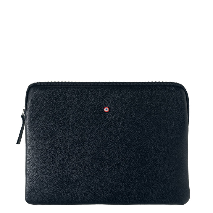 Guillaume Ipad pouch in Blue Moon grained leather 