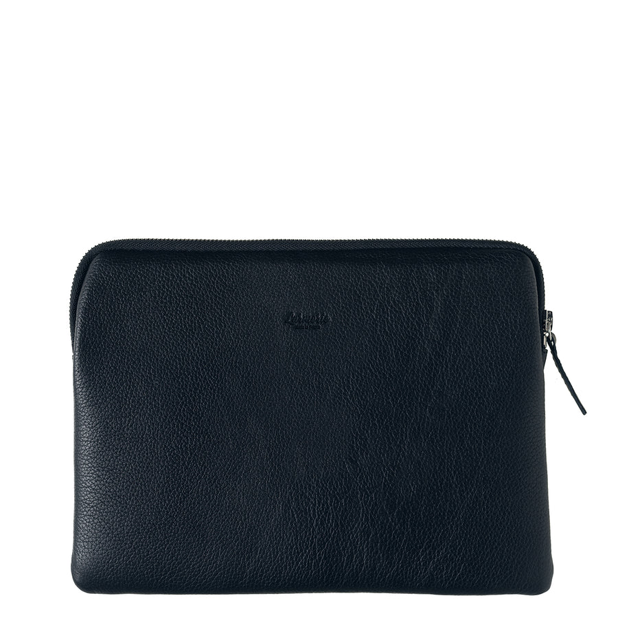 Guillaume Ipad pouch in Blue Moon grained leather 