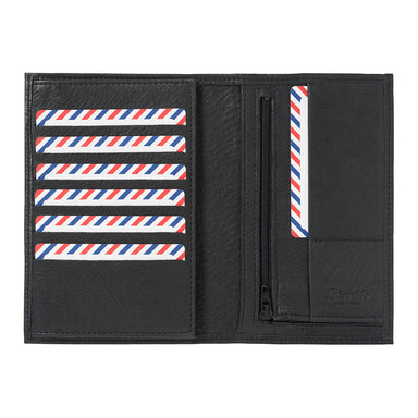 GUSTAVE Cuir nubuck 2 volets Noir c'est noir