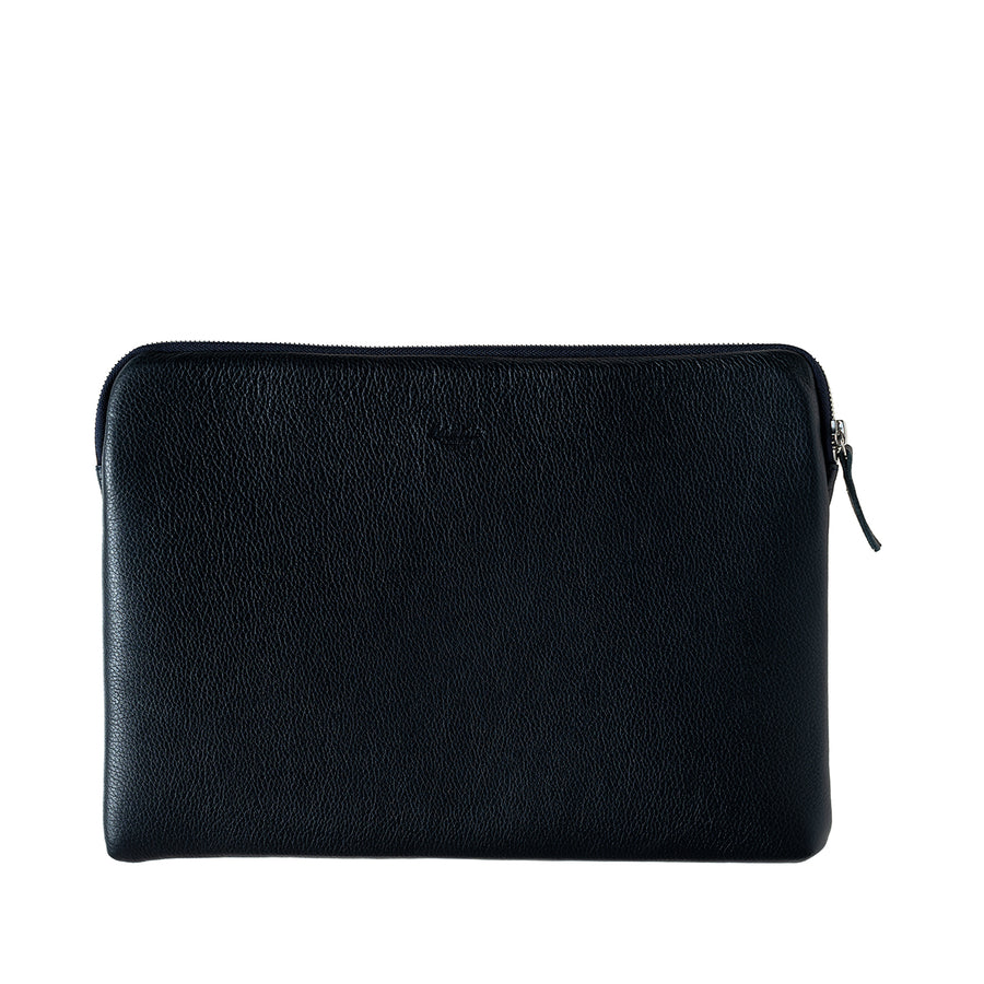 Pochette d'Ordinateur Gabriel Cuir Grainé Lune Bleue