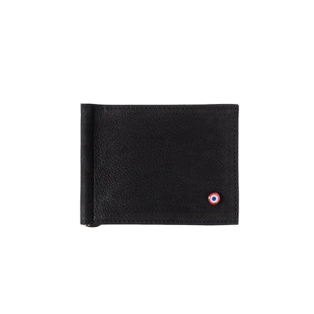 Hector Cuir nubuck Portefeuille Italien Pince à Billets Noir c'est Noir Personnalisé