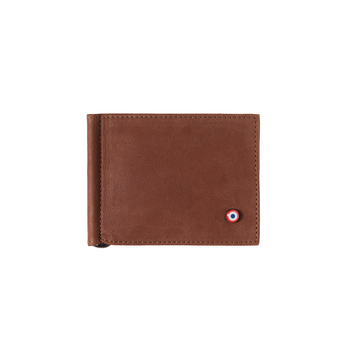 Hector Cuir Nubuck Portefeuille Italien Pince à Billets Terre Brunie
