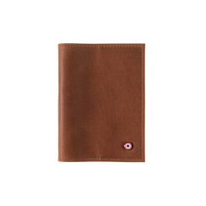 Louis Vintage Leather Passport Holder Burnished Earth