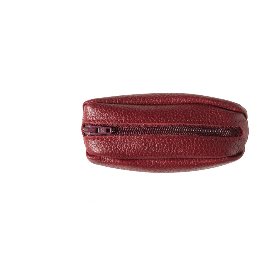 CHARLES Ruby Red grained leather