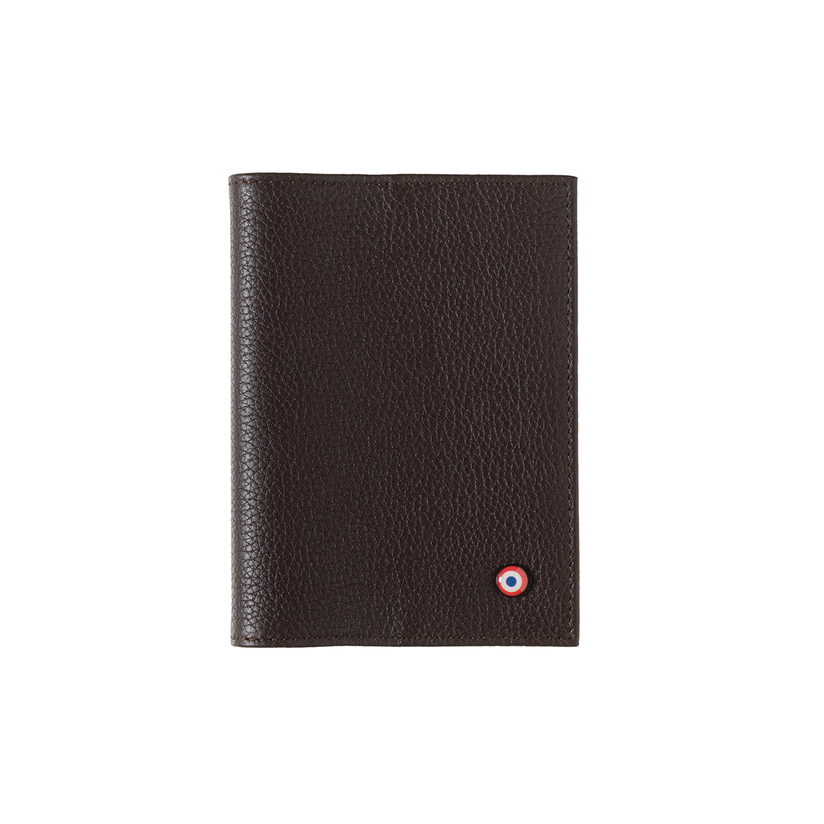 Louis Grained Leather Burnished Earth Passport Holder