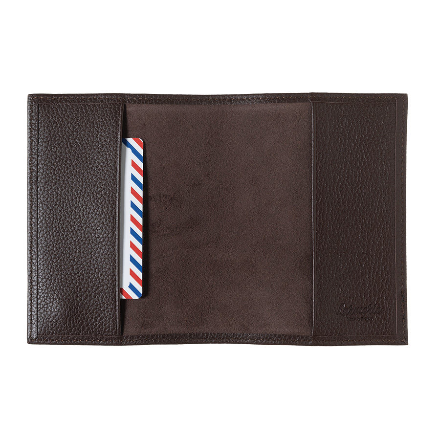 Louis Grained Leather Burnished Earth Passport Holder