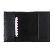 Louis Grained Leather Passport Holder Black It's Black