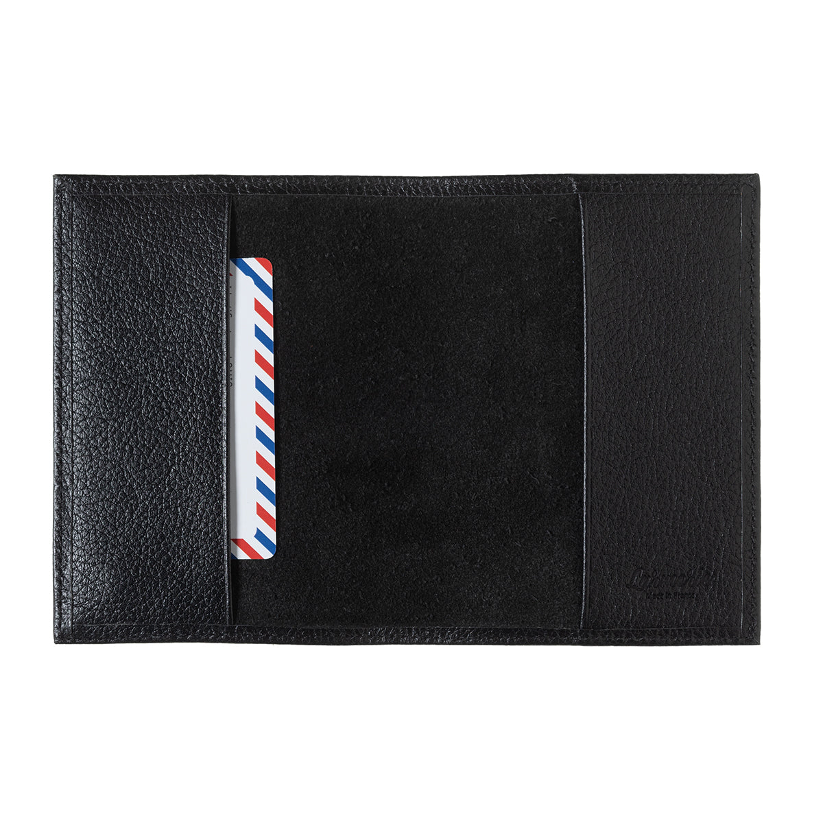 Louis Cuir Grainé Porte Passeport Noir c'est Noir Personnalisé