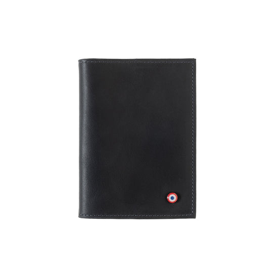 Louis Vintage Leather Passport Holder Cloud Gray