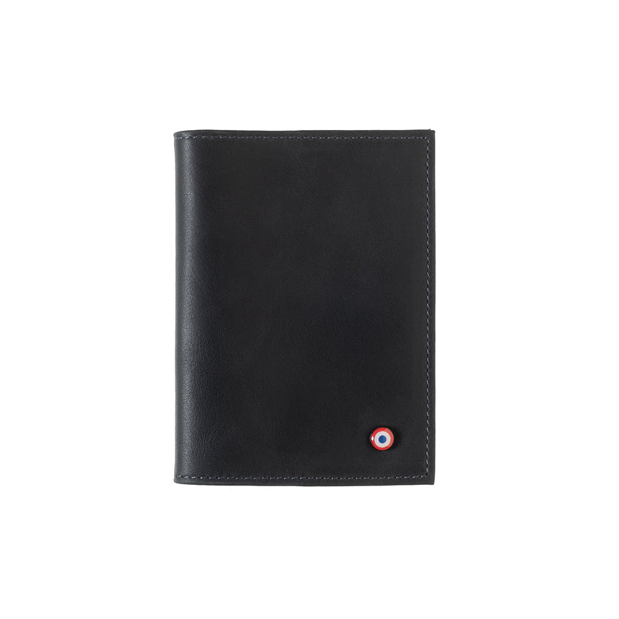 Louis Vintage Leather Passport Holder Cloud Gray