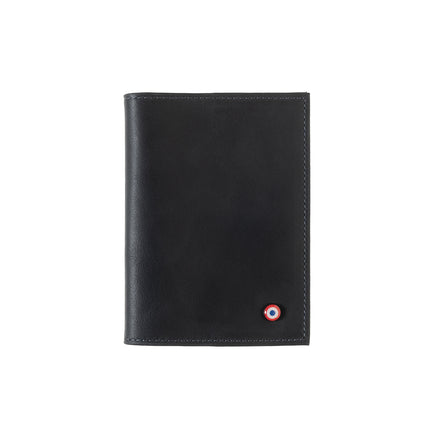 Louis Vintage Leather Passport Holder Cloud Gray Personalized