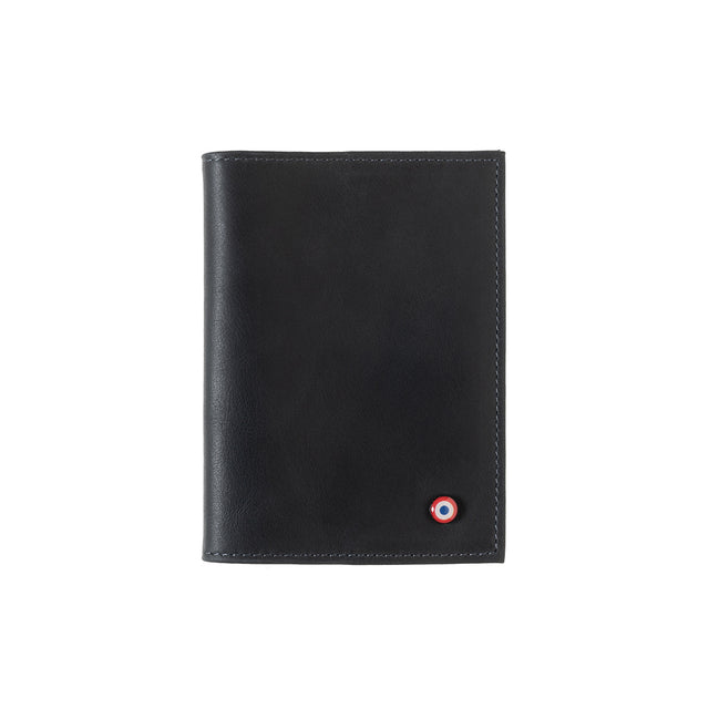 Louis Vintage Leather Passport Holder Cloud Gray Personalized