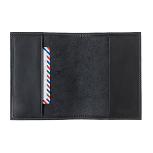 Louis Vintage Leather Passport Holder Cloud Gray