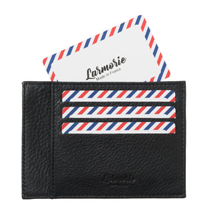 PAUL Nubuck leather Card holder Black is black